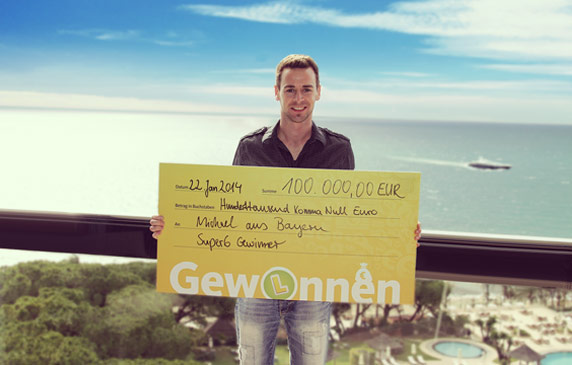 Bayer gewinnt 100.000 Euro im Lottoland! Bayer gewinnt 100.000 Euro im Lottoland!