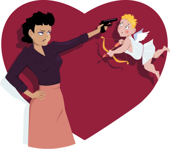 Anti-Valentinstag Karikatur zum Lottoland Anti-Valentinstag