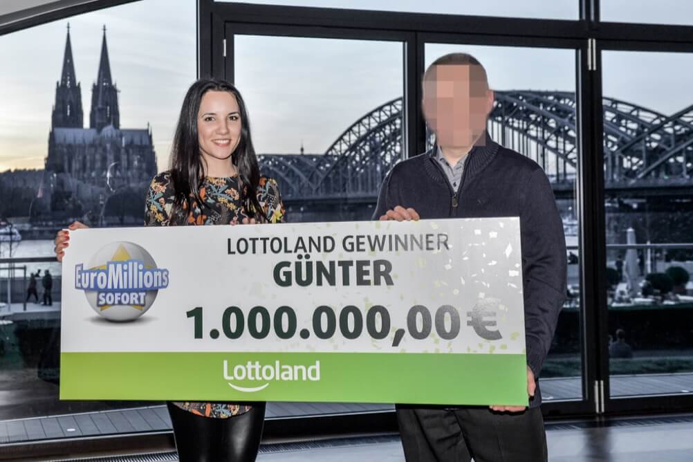 Günter gewinnt 1 Million Euro bei der EuroMillionen Sofortlotterie