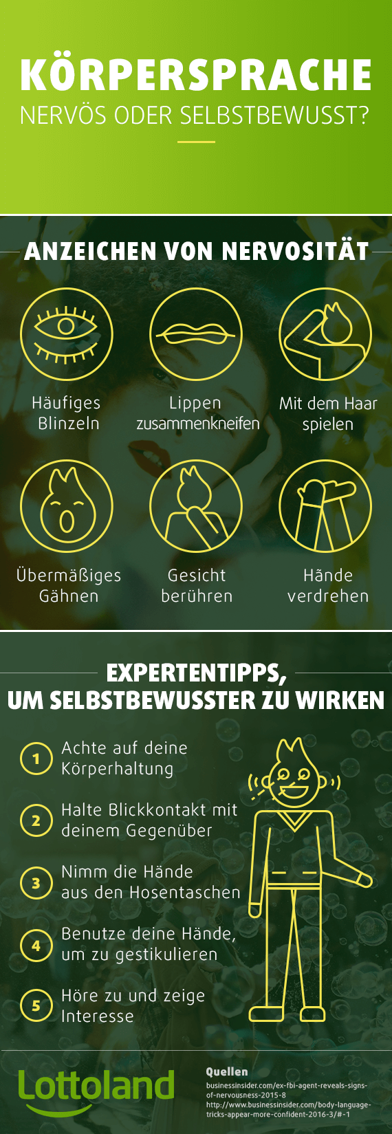 Körpersprache - nervös oder selbstbewusst?